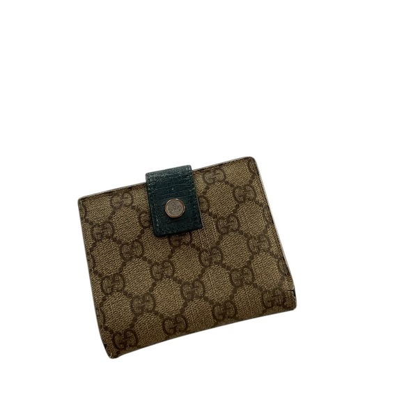 Gucci Blue and Brown Canvas Coated Folding Wallet - Picture 10 of 13